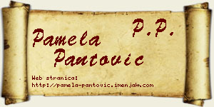 Pamela Pantović vizit kartica